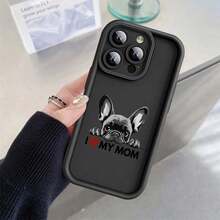 Funda de Teléfono de Dibujos Animados de Bulldog Francés Negro para iPhone 16 15 Pro Max 14 Plus 13 12 11 11Pro 12Pro 13Pro 14Pro 15Pro 16Pro Funda Protectora de Silicona de Alta Calidad Suave a Prueba de GolpesFunda para smartphone con diseños variados - Negro - Ver 4