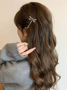 2 eleganckie, zabytkowe metalowe spinki do włosów w kształcie ważki, minimalistyczny design, 5 cm/1,97 cala, stop w odcieniu srebra, odpowiednie dla kobiet, do codziennej dekoracji, na co dzień, na formalne okazje, na podróż, do szkoły, na imprezę, na prezent świąteczny, spinki do włosów, klamry do włosów, spinki do włosów