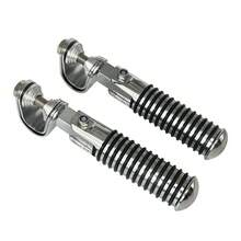 قاعدة قدم الدراجة النارية من سبيكة الألومنيوم المصنعة بتقنية CNC، قابلة للتعديل والطي، مانعة للانزلاق، تصميم إرجونومي، عالمية من 28 مم إلى 32 مم، مناسبة لدراجات هارلي وسوزوكي