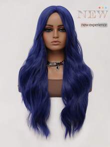 clouder Blue Extra Long Curly Wig 30 Inch Cosplay Wig Halloween Christmas Wig Elegant Soft Matte Hair Loose Curls Casual Going Out Street Punk Wig Rock Wig Fluffy Natural Cool Girl Synthetic Heat Resistant Fiber Wig Suitable For Women Daily Party Wig Music Festival Wig Avant-Garde College Style Wig Modern Fashion Gothic Wig - 藍色 - 查看 6