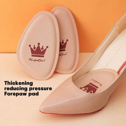 Forefoot Pads For Women, Anti-Slip Anti-Pain Breathable Sweat-Absorbing Foam Insoles, Fit For Reducing Shoe Size