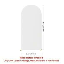 3Pack Arch Backdrop Cover(7.2FT/6.6FT/6FT), White Wedding Arch Cover, Spandex Balloon Arch Cover, Round Top Chiara Backdrop Arch Cover For Wedding Ceremony, Baby Shower - trắng - Xem 11