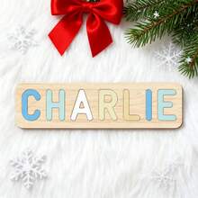 1 pieza Rompecabezas de madera personalizable con nombre, de 1 a 10 letras, 4 opciones de color, recuerdo educativo de crecimiento para que los niños aprendan letras y colores a través del juego - SXP4S-07-W-Y5 - View 13