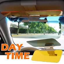 Polarized Sun Visor For Car, Universal Anti-Glare Sun UV Blocker For Day & Car Light / Road Light Blocker For Night - 黃色 - 查看 2