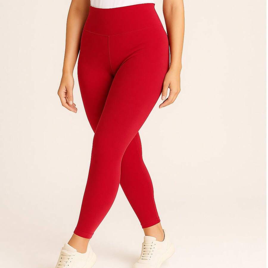 K2B Leggings 24h Shipping Gym Training Zero Transparency All Sizes Plus Size Black And Colorful - Red - View 1