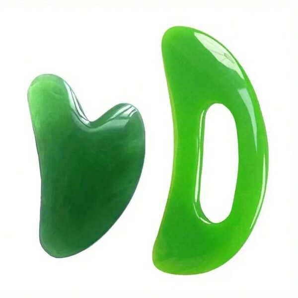 2 Peças Ferramenta de Raspagem e Massagem (Resina) Ferramenta de Raspagem e Massagem, Ferramenta de Massagem Corporal Completa em Resina, Adequada para Homens e Mulheres, Massagem nas Costas, Pescoço, Rosto, Pernas, Remoção de Gordura, Presentes de Férias