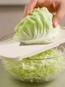 Cortador de repolho manual 1 peça - Cortador e ralador de vegetais versátil com lâminas de aço inoxidável, cabo ergonômico, ideal para ralar repolho, verduras e saladas, ferramenta de corte de cozinha, fatiador e picador de vegetais