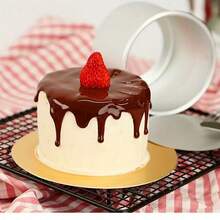 1pc/3pcs/6pcs, Aluminum Alloy Round Cake Mold With Removable Base, Suitable For Making Round Tower Cakes, Cheesecakes, Caramel Candies, And Chocolate Desserts - Essential Mini Tower Pan For Home Baking, Holiday Dessert Mold, Easy-Release Mold