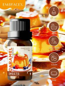EMBRACEX. 10ml Caramel Pudding Essential Oil, Caramel Fragrance Oil, Aromatherapy Oil, Sweet And Long-Lasting Caramel Scent, Suitable For Candles, Humidifiers, Diffusers, Wooden Incense Sticks, Rattan Incense Sticks, A Great Beauty Gift For Women - Caramel Pudding - View 9
