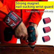 Magnetic Wrist Tool Holder - Strong Nickel-Iron Magnet System, Universal Adsorption Of Screws/Nails/Drill Bits | DIY Engineering Artifact | Wear-Resistant Fabric And Scratch-Resistant Design, Perfect For DIY Craftsmen, Parents And Children