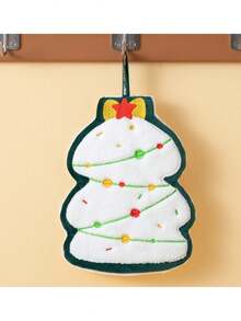 Prosop de mână de pluș de Crăciun, prosop de mână agățat, Moș Crăciun, clopoței, om de zăpadă, prosop de mână cu mănușă de Crăciun cu ren, cadou drăguț de Crăciun pentru casă, bucătărie, baie, Crăciun, cadou de sărbători de Anul Nou