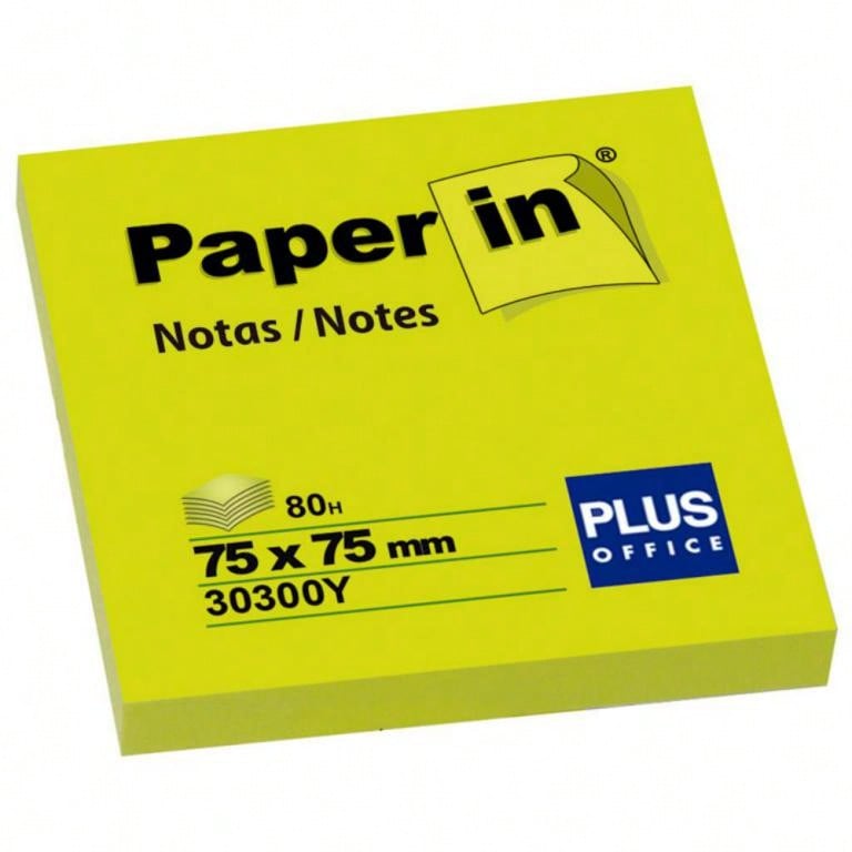 75 mm x 75 mm, fluoreszierendes Gelb, 80 Blatt