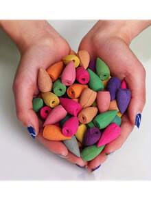 120pcs Natural Backflow Incense Cones - Assorted Scents, Suitable For Waterfall Incense Holder, For Meditation, Yoga, Negative Energy Cleansing, And Home/Office Purification