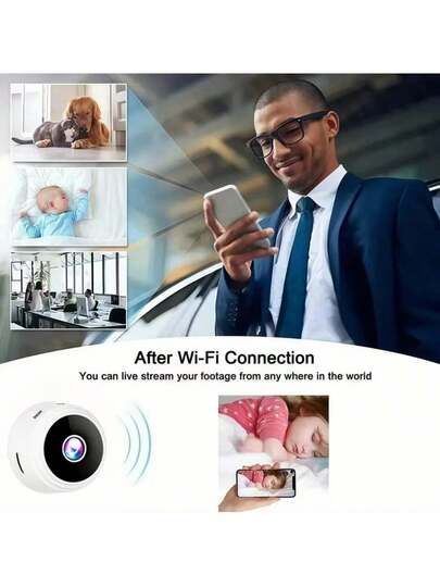 Wireless Mini Home Security Camera, Indoor WiFi Camera Monitoring, Slimme Remote Viewing Via Mobile App, Motion Detection, Easy Setup Easter Butler Assistant view 10