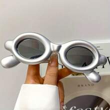 OHEMADO Thickened Frame Glasses - Bold Green, Y2K Retro Hip-Hop Party Costume Glasses - Unisex Fun Statement Glasses - Lightweight For Daily And Special Occasions, Unique Design, Durable Hinges, Must-Have For Fashion Enthusiasts - 綠色 粉紅色 - 查看 10