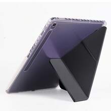 1pc Black High Transparency Acrylic All-In-One Pen Holder, Magnetic Sleep Function, Multi-Fold Transformable Stand, Compatible With IPad, A8 X200/X205, A9 A9+, S6LITE P610/P619, S9/S9FE, 11" S9+/S9FE+12.4", REDMISE 11", HONOR PX8A PAD10 PAD9 - màu đen - Xem 4