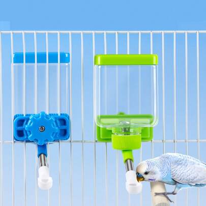 1pc Random Color Bird Water Feeder, Parrot Cage Accessories, Drinking Water Dispenser