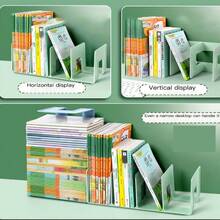 1/2/4 Bookshelves, Desktop Storage Shelves, 4-Compartment Storage Boxes, Bookshelves With Thick Dividers, Stationery Organizers, Kitchen Racks, Label Stickers, Suitable For Students, Offices, Desks, Kitchens, Bathrooms, Cosmetics