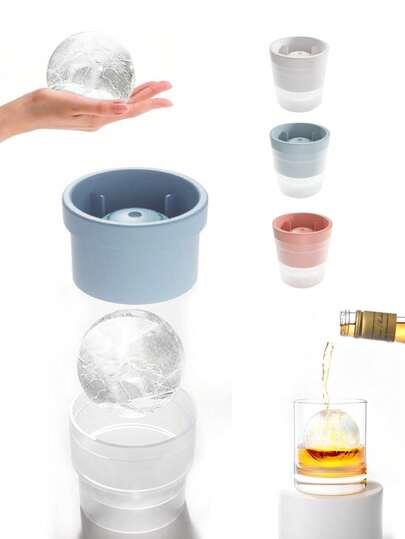 1 件威士忌冰块模具、圆形冰球制作器、鸡尾酒和波本威士忌冰块托盘、厨房配件