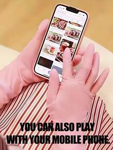 100/10/1pc (S, M, L, XL) Disposable Nitrile Gloves Pink Nail Polish/Tattoo/Eyelash Embroidery/Makeup Non Dirty Hand Protective Gloves Kitchen Dishwashing And Cleaning Rubber Household Nitrile Gloves Halloween, Christmas And Other Holiday Party Use - Pink - View 7