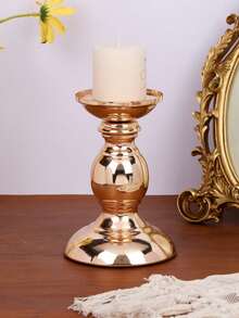 1 Peça/1 Conjunto Suporte de Vela de Pilar Romano de Ferro Forjado, Decoração de Ornamentos de Suporte de Vela de Estilo Retrô, Adequado para Lareira, Casamento, Natal, Festa de Inauguração da Casa, Jantar à Luz de Velas, Simples Decoração de Mesa Romântica para Casa