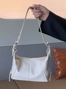 Underarm Bag Women's Bag Cool Drag Style Shoulder Underarm Stick Bag Niche Design Leather Zipper Shoulder Handbag - Multicolor - View 12