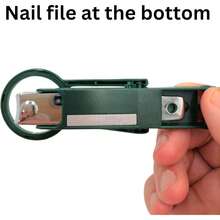 带放大镜的不锈钢指甲钳 - 精密凹边，防溅设计，舒适握感橡胶手柄，适合老年人和所有年龄段，指甲护理工具，人体工学美容工具