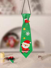 1pc Children's DIY Christmas Tie, Handmade Craft Creative Educational DIY Kit, Kids' Small Gift, Handmade DIY Materials, Children's Educational Toy, Christmas Decoration Accessory, Non-Woven Felt Hanging Ornament DIY Kit