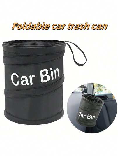 1pc Multi-Functional Car Trash Can, Foldable Car Garbage Bin Storage Container, Waterproof And Leakproof, Multi-Functional Car Storage, Waterproof And Wear-Resistant, Portable For Outings, Creating A Comfortable And Clean Interior Environment.