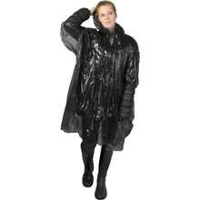 Generic Unisex Adult Mayan Plastic Raincoat (Solid Black)