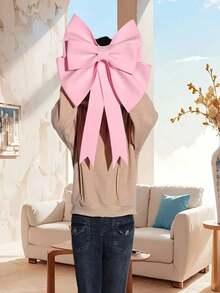 1pc Giant Pink Bow, EVA Material, Suitable For Wedding, Christmas, Birthday Decoration - Easter, Holiday Celebrations, Special Occasions, Birthday Parties, Christmas Decoration, DIY Craft Kit For Parties (Random Color, Random Style)