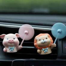 Cute Animal Rotating Windmill Car Air Conditioner Vent Decorations Car Interior Accessories Car Clips - Multicolor - View 2
