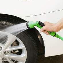 1 件 3X 可扩展花园软管套装，多功能便携式伸缩高压洗车软管 - 彩色 - 查看 2