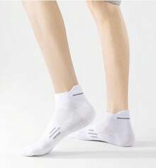 12 Pares Calcetines para Hombre y Mujer, Calcetas Deportivas Corte Bajo, Calcetín Transpirables y Duradero de Algodón Calcetine para Basquetbol, Futbol, Correr, Gym, Paquete de 12 Pares - 1 - Ver 3