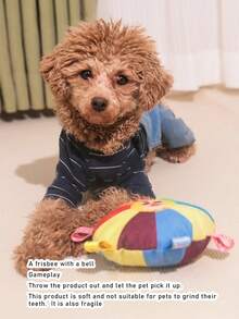 1 Pc Dog Toy - Cartoon Pattern, Interactive No-Battery Sound Toy For All Breeds, Durable Puppy Play And Training Game Accessory