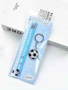 1pc High-Quality Acrylic Cartoon Football & Basketball Student Stationery Ruler