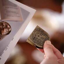 星夜金属夹、复古计划夹、备忘录夹、金属书架、时尚文件夹、文档夹、文具夹、DIY 宽口铜夹、长尾夹、文件夹、办公室文件夹,适合学生和办公室使用,也可用作返校礼物或礼品 - 彩色 - 查看 9