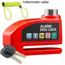 Portable Alarm Motorcycle Disc Brake Lock, Anti-Theft Lock For Outdoor Riding Scooter, Bicycle Alarm Disc Brake Lock, Bicycle Lock, Motorcycle Lock, Equipped With Reminder Rope, Aluminum Alloy Body And Coated Surface For Perfect Anti-Rust - Multicolor - View 13