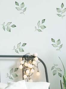Modern Leaf Pattern Wall Sticker For Home Wall Decor, Stickers, Wall Decal, Vinly Decal For Home Decorations, Spring Decoration Items Refresh Your Home, Rama Decoration Stickers Gifts Birthday Graduation