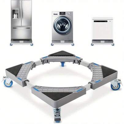Washing Machine Stand Multi-Functional Appliance Roller Base Adjustable Movable Washing Machine Wheels For Washing Machine Dryer Freezer Refrigerator