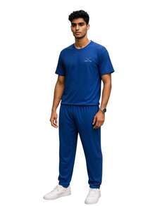Kit With 2 Men's Winter Pajamas With Pants 1 Long Sleeve + 1 Short Sleeve Adult In Premium Mesh Assorted Colors - Nhiều màu - Xem 5