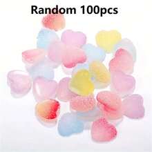 5/10/20/30/50/60/80/100pcs Colorful Mini Flat Gummy Bear, Star, Heart Shaped Resin Decoration Accessories For Jewelry Making, Crafts, Phone Decor, Scrapbooking, Nail Art