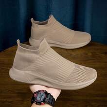 Giày thể thao thông thường thoáng khí thoải mái cho nữ, thích hợp để tập thể dục, đi làm, đi bộ, giày thể thao thanh lịch màu kaki/giày nữ mới - Màu Khaki - Xem 9