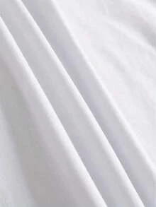 Women's Casual Long Sleeve Round Neck T-Shirt - Vibrant Blue With White Overlapping Heart Print, Loose Fit Soft Machine Washable Top, Suitable For Spring And Autumn, Playful Geometric Heart Design, Women's Daily Comfortable Shirt, Layering Piece Unisex Plus Size T Shirts - 白色 - 查看 3