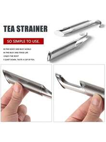 Difusores de té para té suelto, artefacto de acero inoxidable, infusor de tubería creativo, colador de malla con gancho colgante, filtros de mango largo con agujeros finos universales, difusor de intervalo para hojas de té sueltas