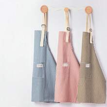 Tablier rayé, tablier de taille mode et respirant pour la cuisine, le restaurant