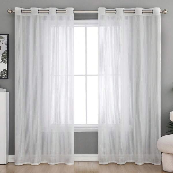 2 piezas Cortinas transparentes decorativas de persianas verticales minimalistas