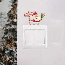 1 pieza Pegatina de interruptor de Navidad de 7.8*11.8 pulgadas, pegatina de interruptor de PVC autoadhesiva, adecuada para la decoración del interruptor del hogar, dormitorio, sala de estar, comedor, estilo navideño, que agrega un ambiente festivo. Decoraciones navideñas, decoración del hogar, decoración de la habitación