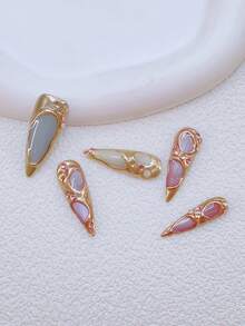 10 件 Y2K Nails 别致杏仁形按压指甲套装 - 手工制作，金色指甲，粉色猫眼和蓝色猫眼，手绘 3D 金色图案设计，闪亮水钻装饰 - 适合女士和女孩，派对、婚礼、日常佩戴、DIY 美甲，美甲套装，包含工具包。哥特式指甲。杏仁色指甲。金色指甲。猫眼色指甲。手工杏仁亚克力按压指甲。假指甲。美甲用品 - 彩色 - 查看 3