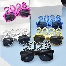 1pc 2026 Digit Decorative Glasses, Party Prop Glasses For New Year, Christmas, Celebrations